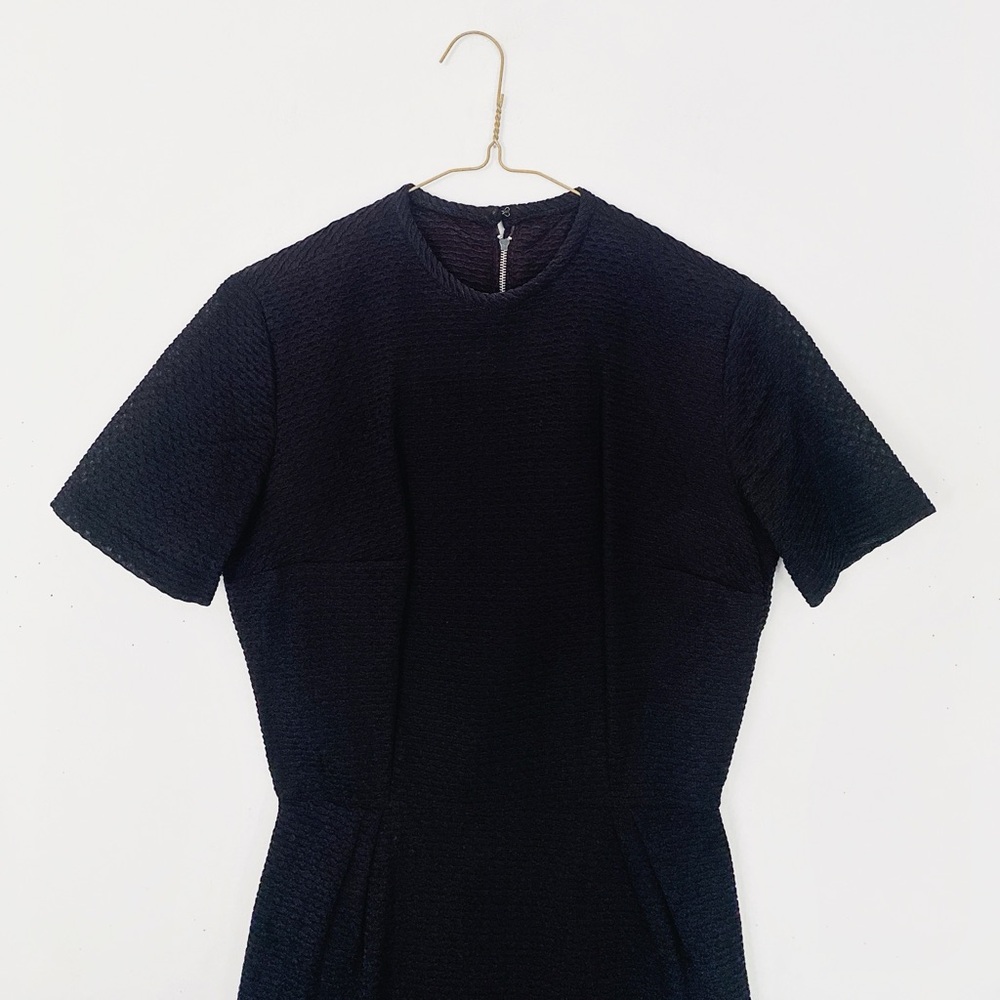 50s minimalist little black midi dress • classic timeless petite vintage - Picture 4 of 10